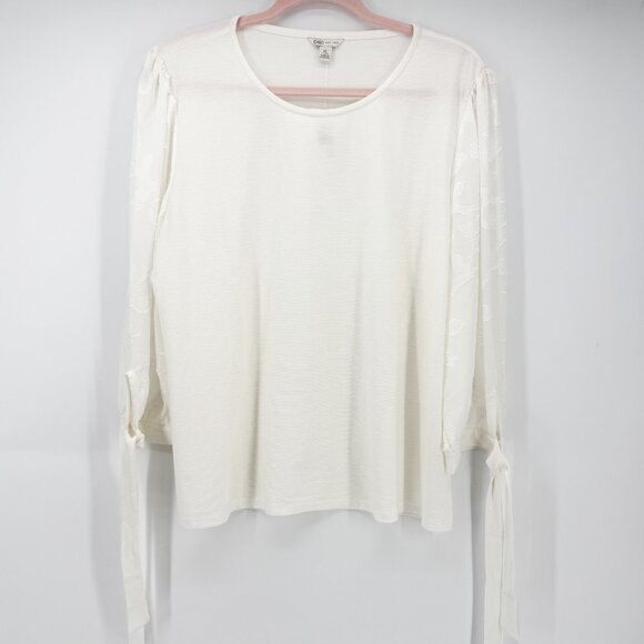 CATO CASABLANCA IVORY BREEZE BLOUSE NEW XL - Picture 1 of 8